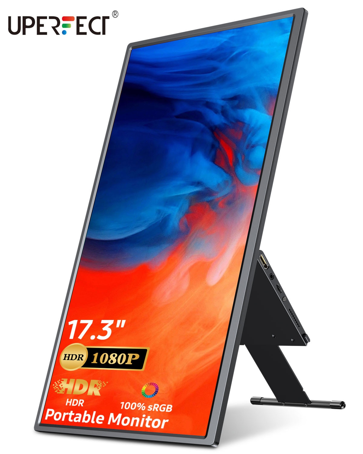 UPERFECT 1920*1080 HDMI , ޴ LCD ÷, ӿ 17.3 ġ 100% sRGB IPS ȭ, PS4 PC ī޶